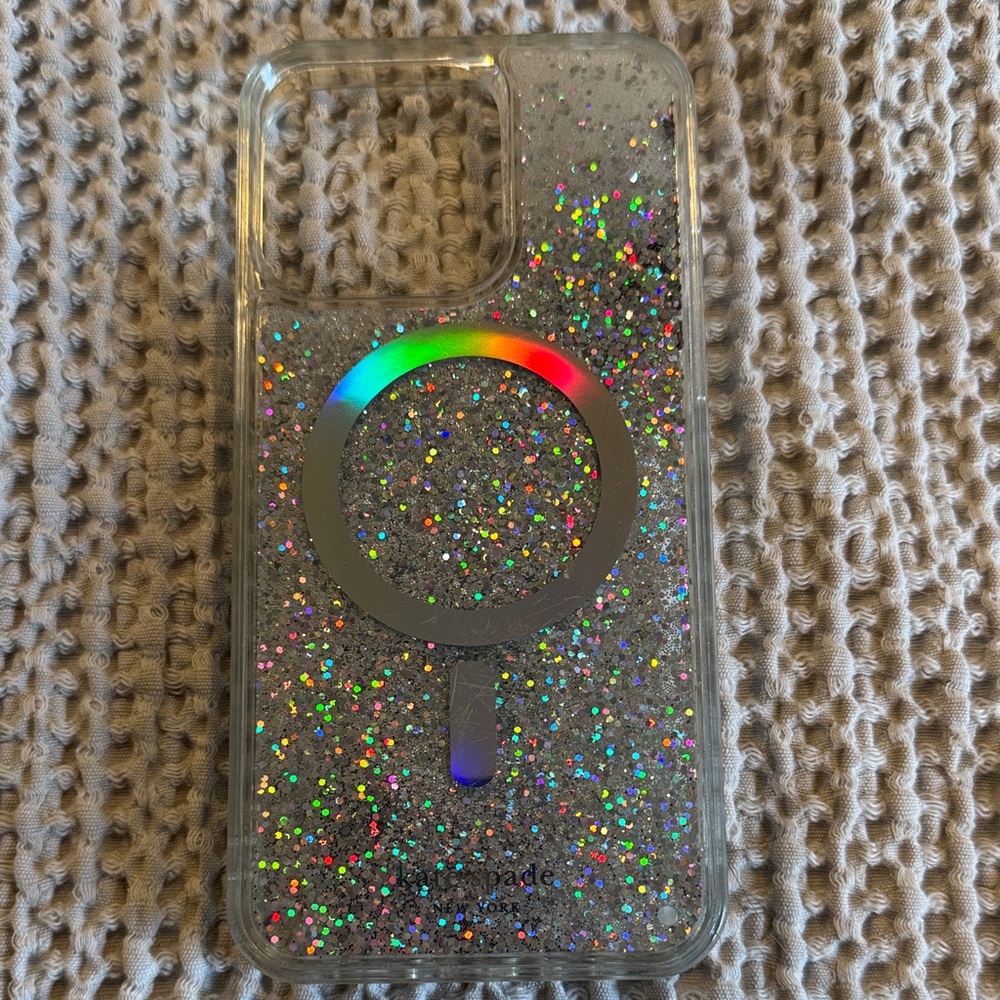 Kate Spade IPhone 15 Pro Max Glitter Phone Case with MagSafe Compatibility